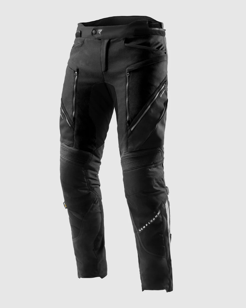 Rebelhorn Hardy 3 Motorradhose in Schwarz - Frontansicht